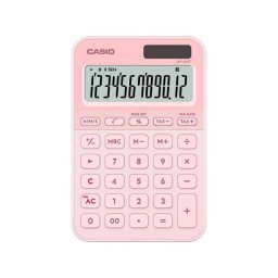 Calculadora Casio MS-20YC Básica de Escritorio 12 Dígitos Solar Rosa Claro
