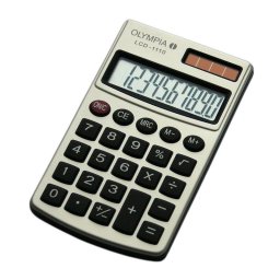 Calculadora Olympia LCD 1110 Bolsillo 10 dígitos 1 línea Plata