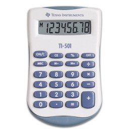 Calculadora Texas Instruments TI-501 Bolsillo 8 dígitos Azul Blanco