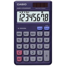 Calculadora Casio SL-300VERA 8 dígitos Batería/Solar Violeta
