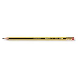 Lápiz de grafito Staedtler Noris HB con goma de borrar incorporada