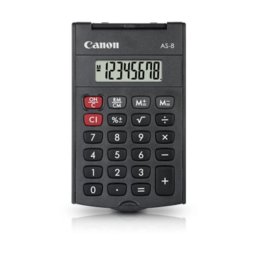 Calculadora Canon AS-8 8 dígitos pantalla LCD diseño ergonómico