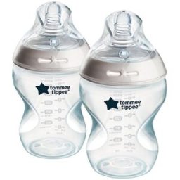 Tommee Tippee Biberones Natural Start 260ml, pack 2ud. Blanco niño