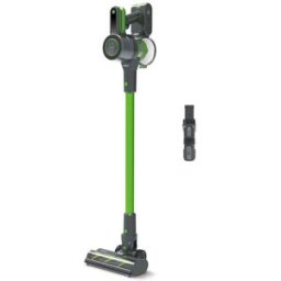 Polti Aspirador vertical multiciclónico recargable 2 en 1 Forzaspira D-Power SR500 con motor digital y 3 programas de aspiración. Gris / Verde