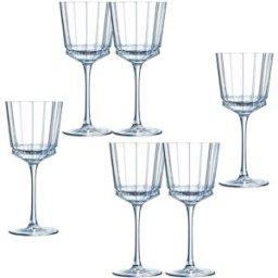 Cristal d'Arques Set 6 Copas de vino blanco Macassar . Cristal