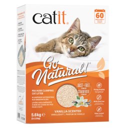 Arena Catit Go Natural con aroma de vainilla - 11,2 kg (4 x 2,8 kg) - Pack Ahorro