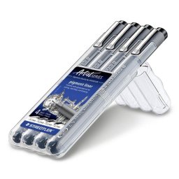 Rotulador Staedtler Pigment Liner 308 con 4 anchos de línea surtidos