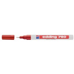 Marcador permanente Edding 780 Punta fina Rojo Aluminio 0,8 mm