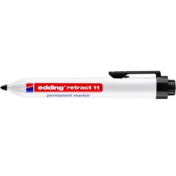Marcador permanente Edding retract 11 Punta redonda Negro Plástico 1,5 mm a 3 mm