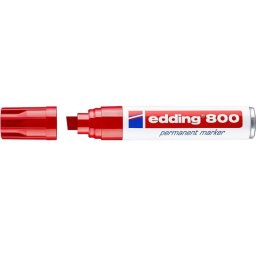 Marcador permanente Edding 800 Punta de Cincel Rojo Extra-grueso 4 mm