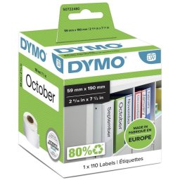 Etiqueta de Impresora DYMO LW 59x190 mm Rollo 110 Etiquetas Autoadhesivas