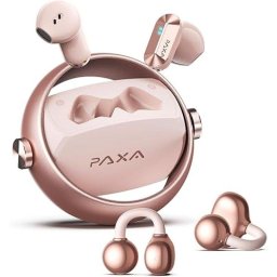 Auriculares Paxa inalámbricos Bluetooth 6.0 2 en 1 Clip y In-ear Oro Rosa