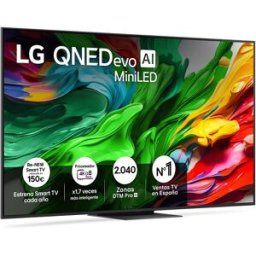 LG TV QNED evo MiniLED AI 189cm (75') 75QNED86A6A, 4K Smart TV (Reacondicionado Grado B). Negro