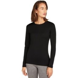Icebreaker Malla calida Outdoor Mujer Oasis . Negro