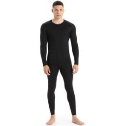 Icebreaker Camiseta outdoor calida Hombre Oasis . (XL) Negro