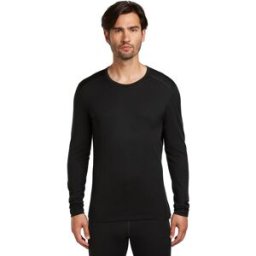 Icebreaker Camiseta outdoor calida Hombre Oasis . (S) Negro