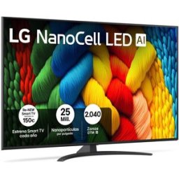 LG TV LED NanoCell AI 164cm (65') 65NANO81A6A, 4K Smart TV (Reacondicionado Grado A). Negro