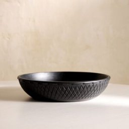 El Corte Inglés Centro de mesa redondo de madera de mango Chennai. Negro