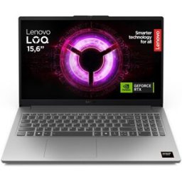 Lenovo Portátil Gaming LOQ15ARP10E, Ryzen 7-7735HS, 16GB, 512GB SSD, Nvidia GeForce RTX 4050 6GB, 15,6', W11. Gris Lunar