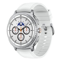 Samsung Galaxy Watch 8 Classic 4G GPS 46mm Super AMOLED Plata Correa Blanca M Resistencia Agua 5ATM+IP68