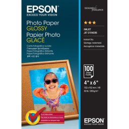 Papel Fotográfico Epson Photo Paper Glossy 10x15cm 100 Hojas Brillo
