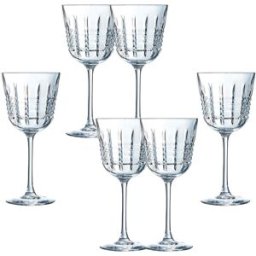 Cristal d'Arques Set de 6 copas de vino blanco Rendez-vous . Cristal