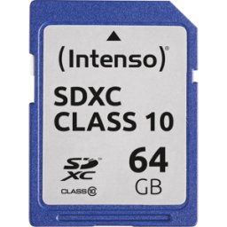 INTENSO 3411490 - Tarjeta de memoria SDXC de 64 GB, Intenso Class 10