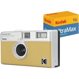 Kodak RK0110 Kit Kodak EKTAR H35 Cámara de Película Beige + Película 35mm Half Frame