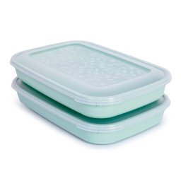 Plastic Forte - Juego De 2 Recipientes Porta Embutidos Classic 1.75l Verde