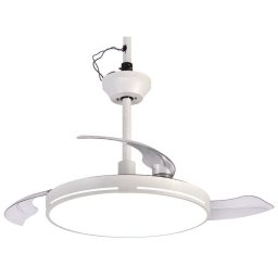 Ventilador de techo Melchioni Family MF2503CEI con luz LED, 6 velocidades, aspas retráctiles