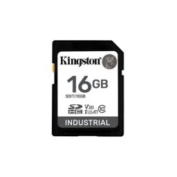 Tarjeta SD Kingston Industrial 16 GB UHS-I U3 V30 A1 pSLC Resistente