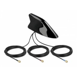 Antena de coche Delock Aleta de tiburón multibanda LTE WLAN GNSS techo 3 m