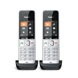 Teléfono Gigaset COMFORT 500HX duo DECT/analógico con altavoz y 200 entradas