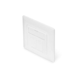 Panel frontal Digitus para módulo Keystone blanco sin tornillos 80x80 mm
