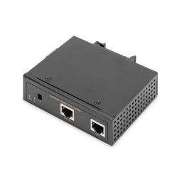Duplicador Digitus Industrial Gigabit PoE++ 1 puerto 10/100/1000Base-T Negro Metal