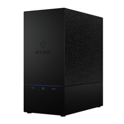 Caja PC ICY BOX IB-RD3621U3 3.5" Plástico Negro Doble Bahía USB 3.2 Gen 1