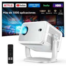 Proyector Huidun PT10 1080p 700 Lúmenes 120" LED LCD WiFi 6 Bluetooth 5.2 Smart Portátil