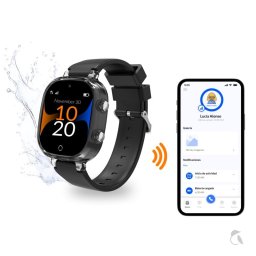 Robin K2 Reloj GPS para Niños con Llamadas y SIM Preactivada, Sin Redes Sociales Ni Juegos, Azul