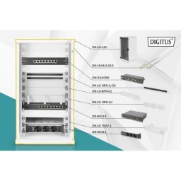 Juego de red Digitus 254 mm (10") 12UA 312 x 300 mm Gris