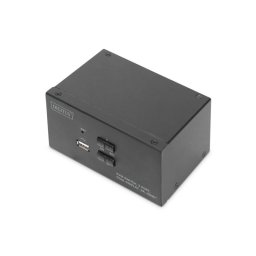 Conmutador KVM Digitus 2 puertos pantalla dual 4K HDMI