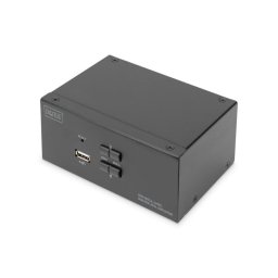 Conmutador KVM Digitus 2 puertos 4K DisplayPort pantalla dual