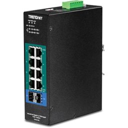 Switch TRENDnet TI-PG102i 10 Puertos Gigabit PoE+ Industrial