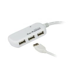 Hub Aten 4 puertos 480 Mbit/s USB 2.0 modelo UE2120H Extensión 12 m