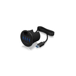 Hub ICY BOX 4 puertos 5 Gbit/s IB-HUB1403 con alimentación USB y LED