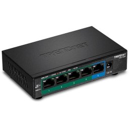 Conmutador de Red PoE+ Gigabit TRENDnet TPE-TG52 con 5 Puertos