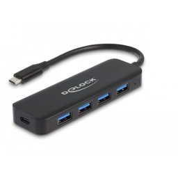 Hub Delock 5 puertos 5000 Mbit/s USB 3.2 Gen 1 con Power Delivery 85 W