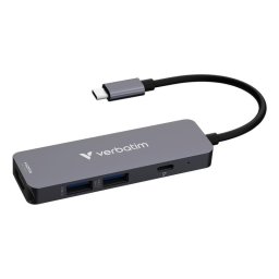 Hub Verbatim 4 puertos 5 Gbps USB 3.2 Gen 1 modelo 32155 con HDMI 4K