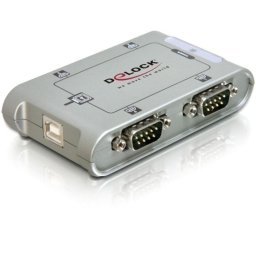 Hub Delock 4 puertos USB 2.0 Serial Plata modelo 4 Port USB 2.0 Serial Hub