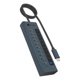 Hub ICY BOX 10 puertos 10 Gbit/s IB-HUB1450-C31 Antracita aluminio 20W cable redondo