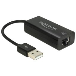 Tarjeta de Red Delock 62595 USB Ethernet 100 Mbit/s Alámbrico Plug and Play